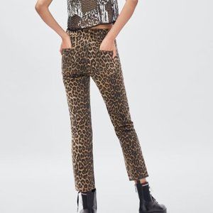 ZARA TRF ~ Leopard Print JEANS ~ SIZE 4 ~ NWOT